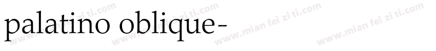 palatino oblique字体转换